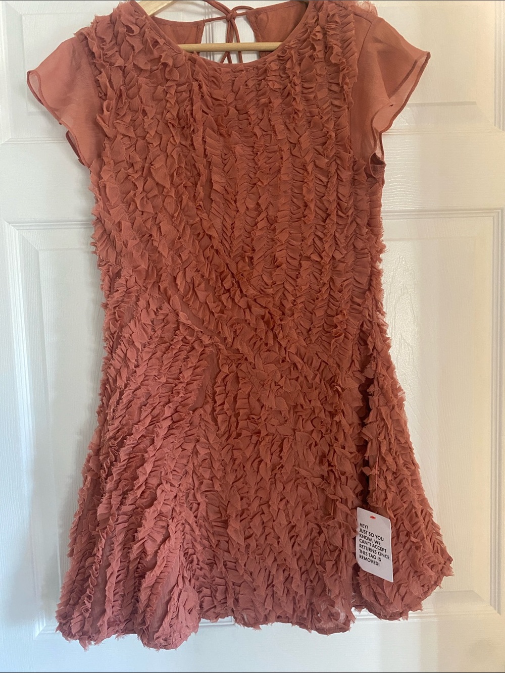 ASOS Rust Ruffle Mini Dress - Picture 8 of 11